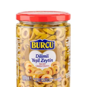 Burcu Sliced Green Olives 580g – 12 pcs/ctn