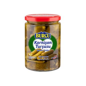 Burcu Gherkins Pickle in Glass Jar 580g - 12 pec/ctn