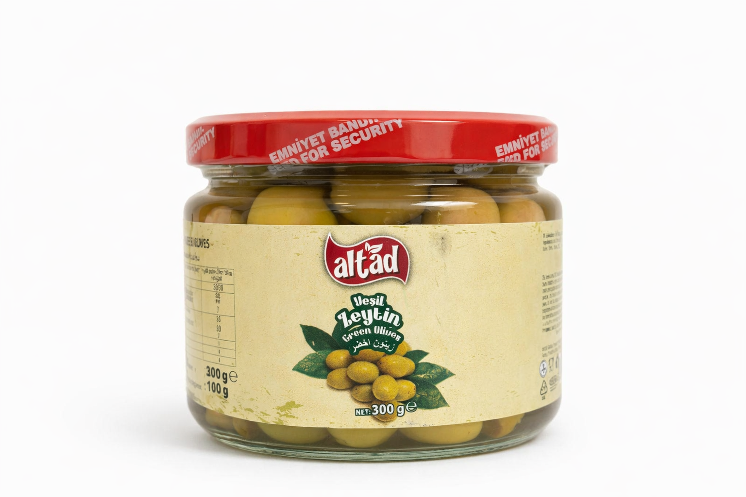 Altad Green Olives (glass jar) 300gr