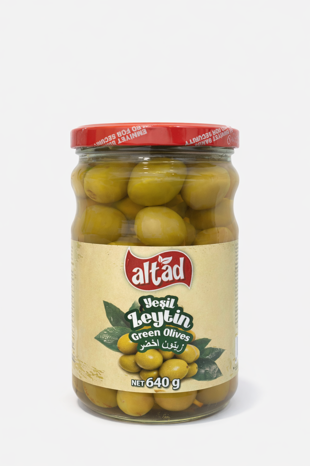 Altad Green Olives (glass jar)640 gr