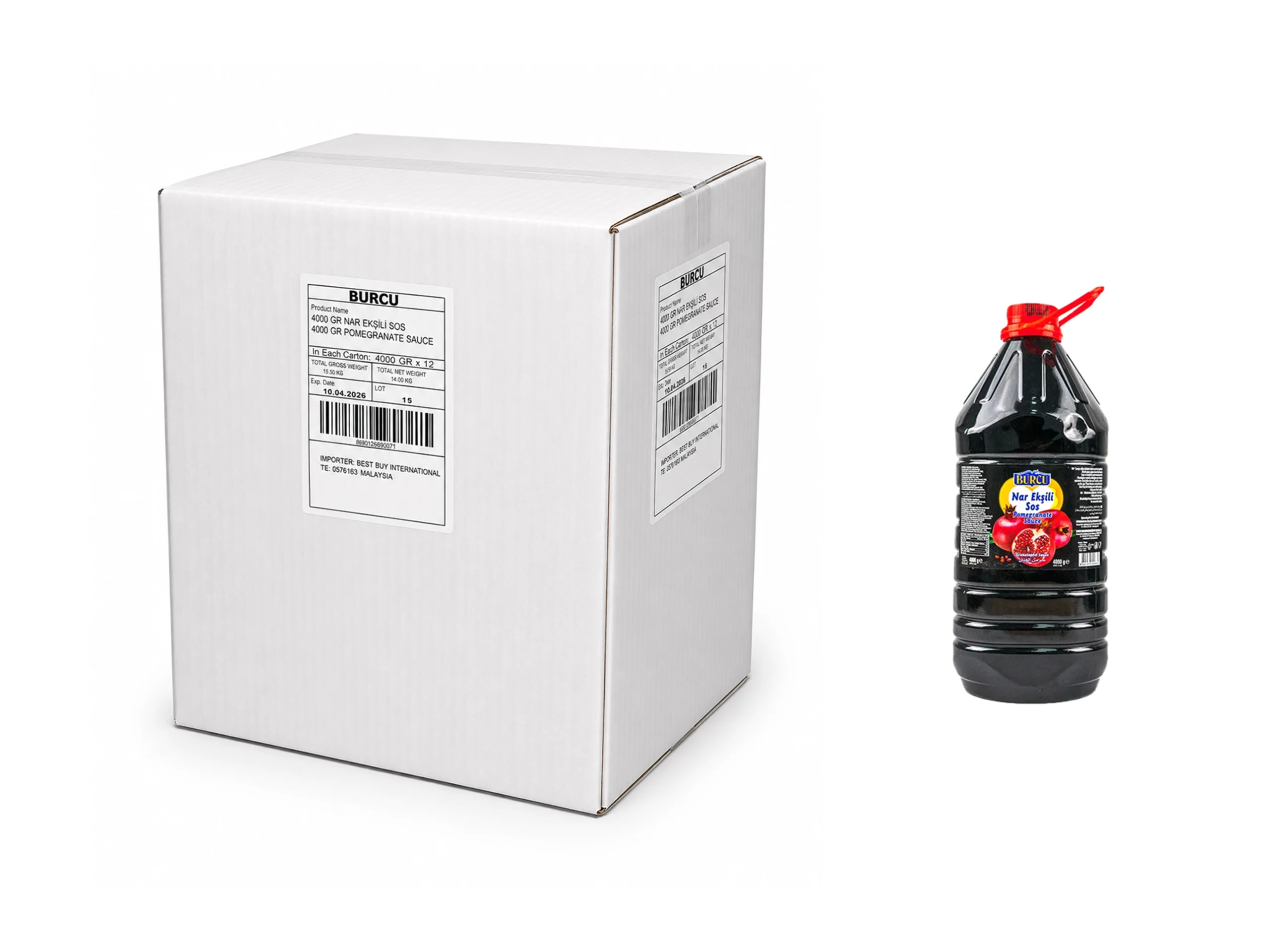 Burcu pomegranate Sauce 4kg – 4 pcs/ctn 2 Burcu pomegranate Sauce 4kg – 4 pcs/ctn - Image 2