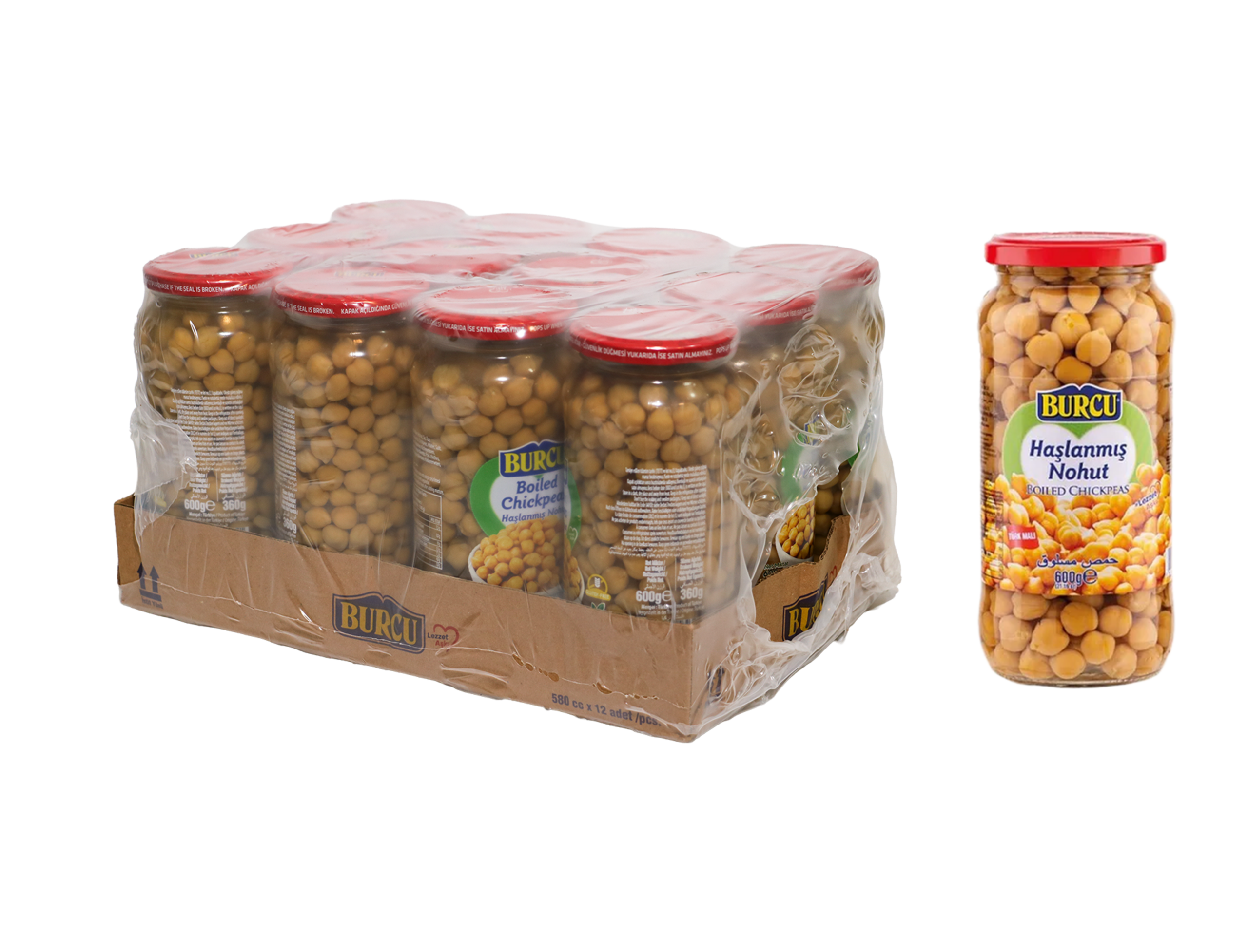 Burcu Boiled Chickpeas 600g - 12 pcs/ctn 2 Burcu Boiled Chickpeas 600g - 12 pcs/ctn - Image 2