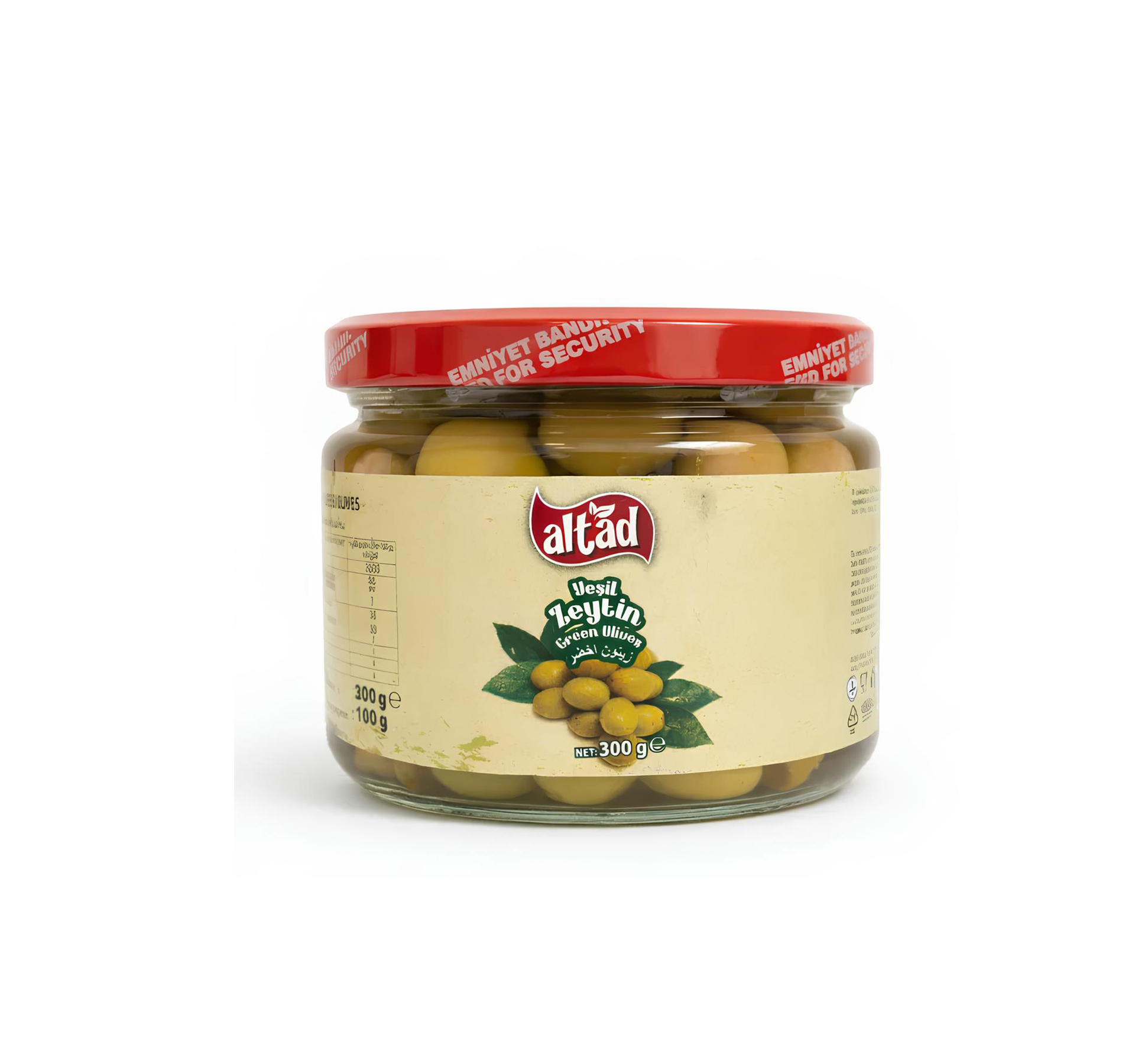 Altad Green Olives (glass jar) 300g – 12 pcs/ctn 1 Altad Green Olives (glass jar) 300g – 12 pcs/ctn
