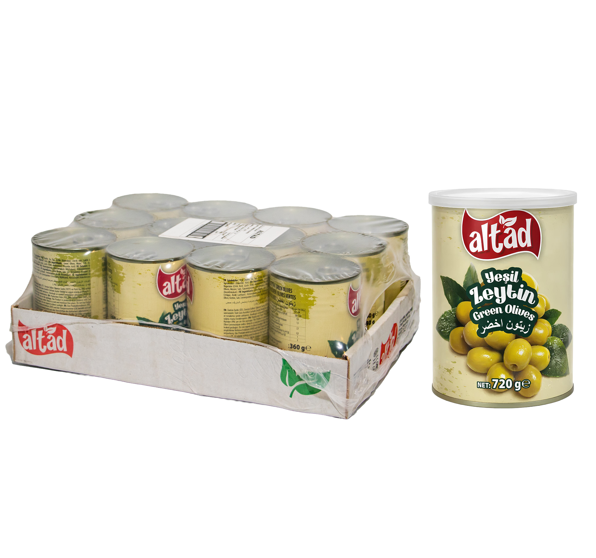 Altad Green Olives (Tin)720g – 12 pcs/ctn 2 Altad Green Olives (Tin)720g – 12 pcs/ctn - Image 2