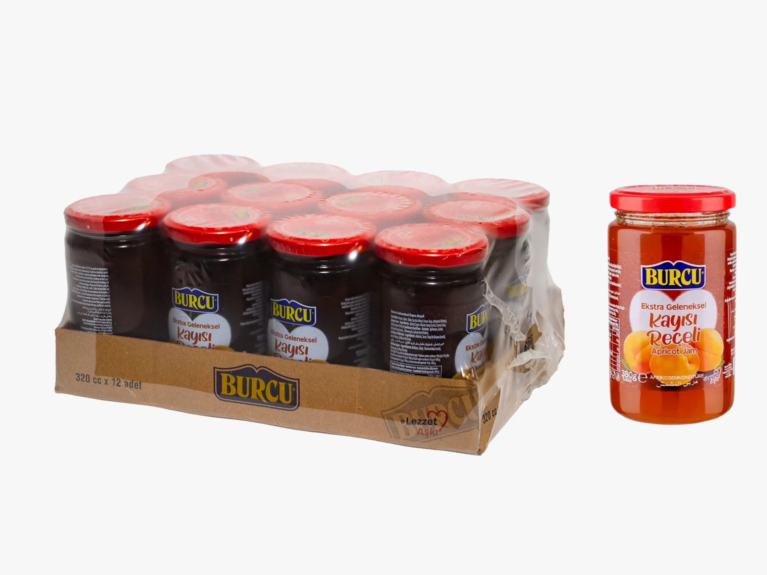 Burcu Apricot Jam 380g - 12 pcs/ctn 2 Burcu Apricot Jam 380g - 12 pcs/ctn - Image 2
