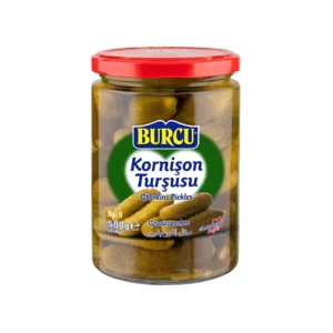 Burcu Gherkins Pickle in Glass Jar 580g - 12 pcs/ctn