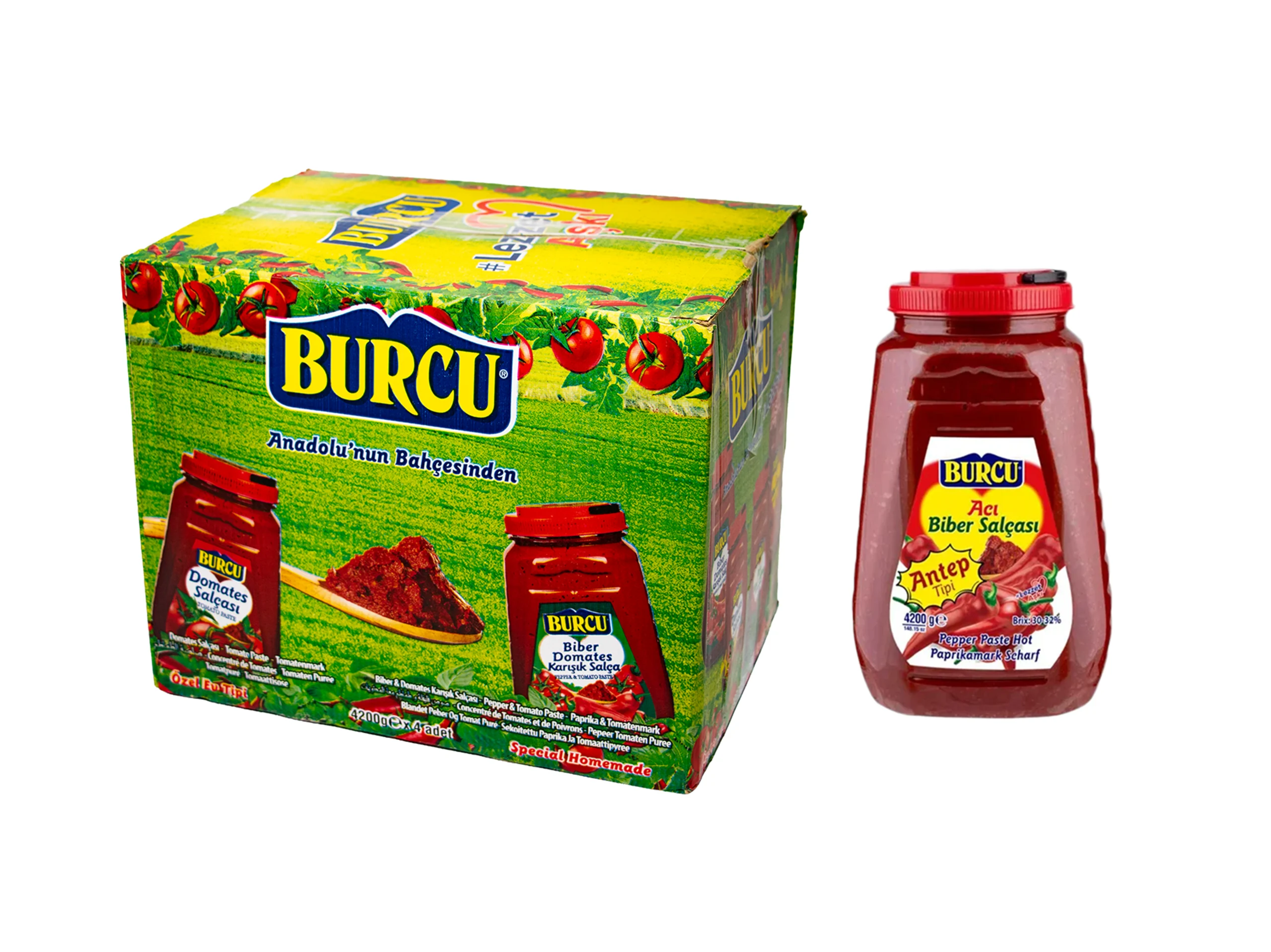 Burcu Pepper Paste Hot Plastic Bottle 4200g - 4 pcs/ctn 2 Burcu Pepper Paste Hot Plastic Bottle 4200g - 4 pcs/ctn - Image 2